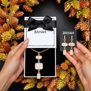 Muse Necklace & Earring Set - Gold