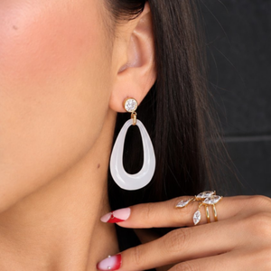 Verona Earrings - White