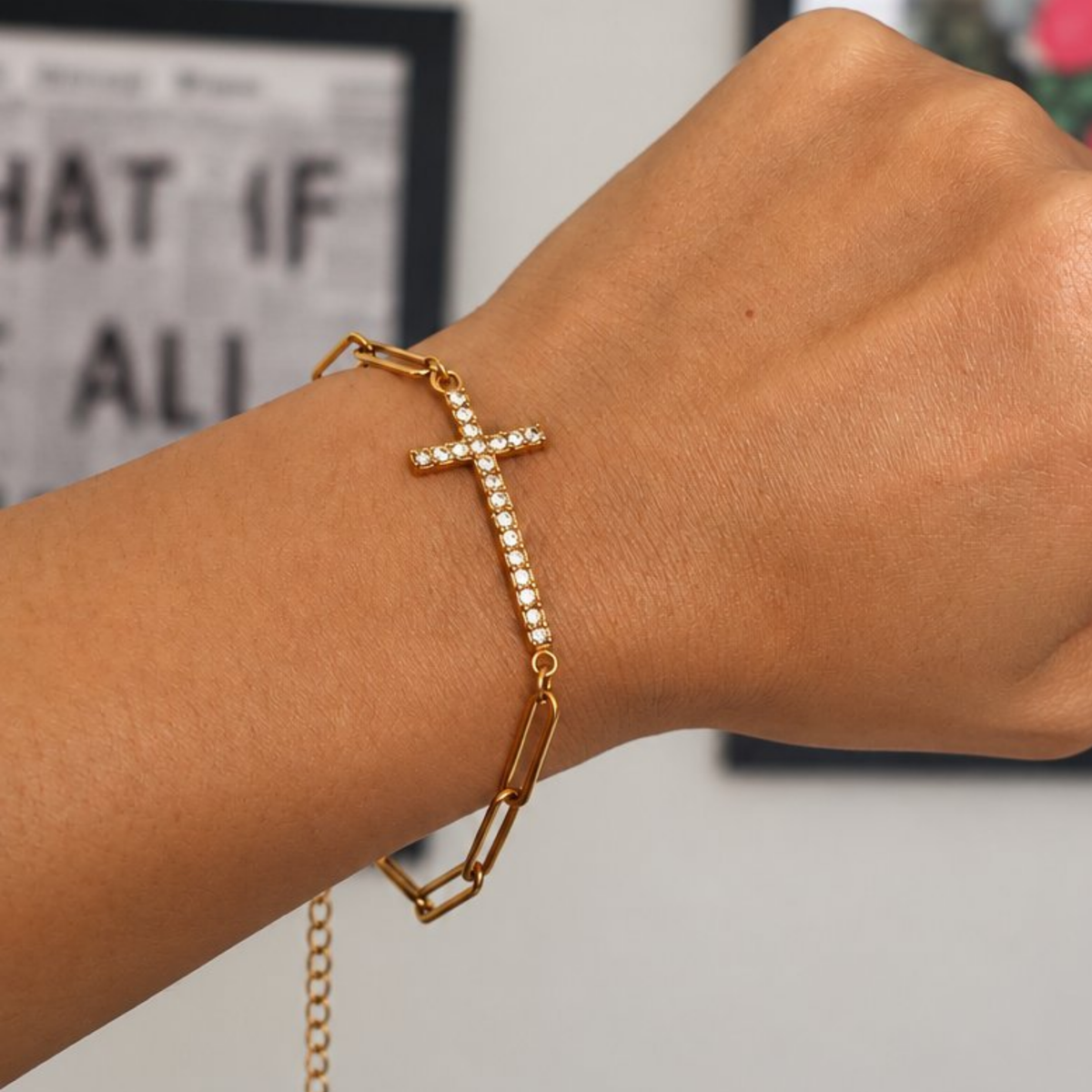 Faith Bracelet worn on the wrist