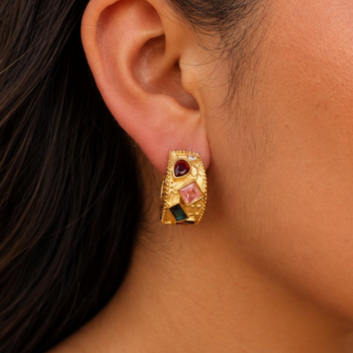 Gemma Earrings - worn on ear