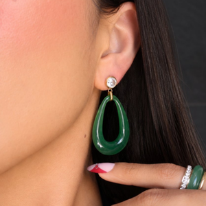 Verona Earrings - Green