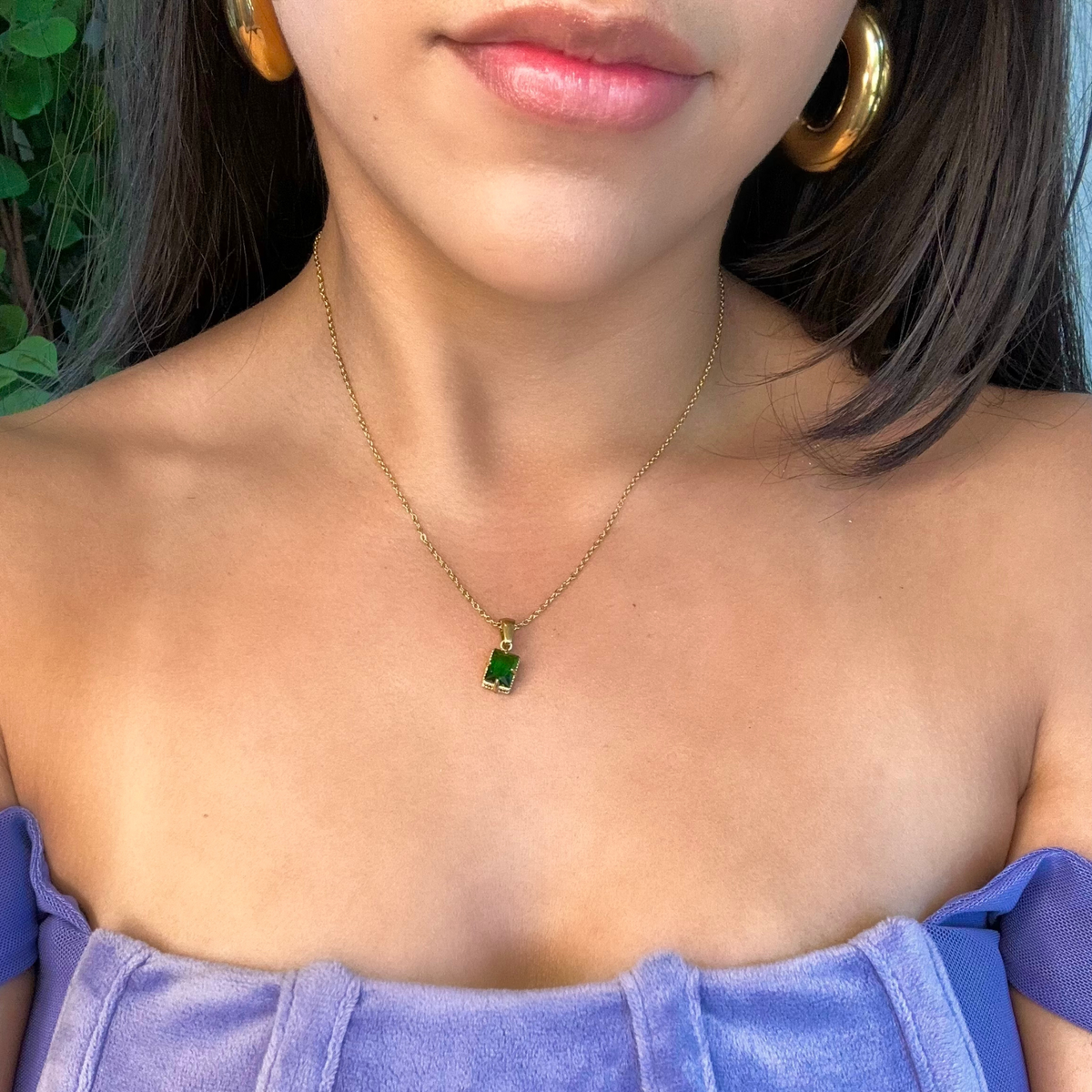 Forgive Me Not Emerald Necklace