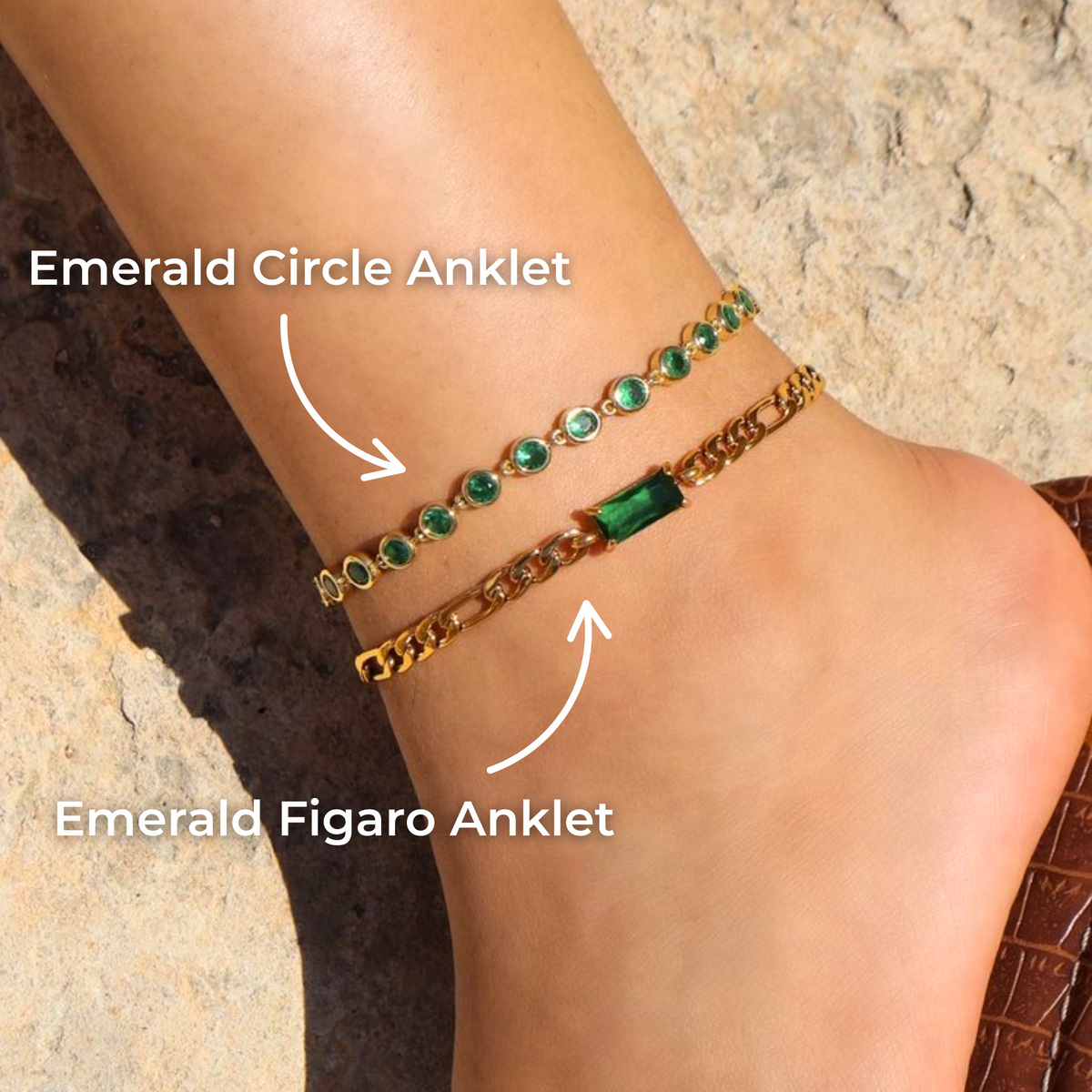 Emerald Green Anklets