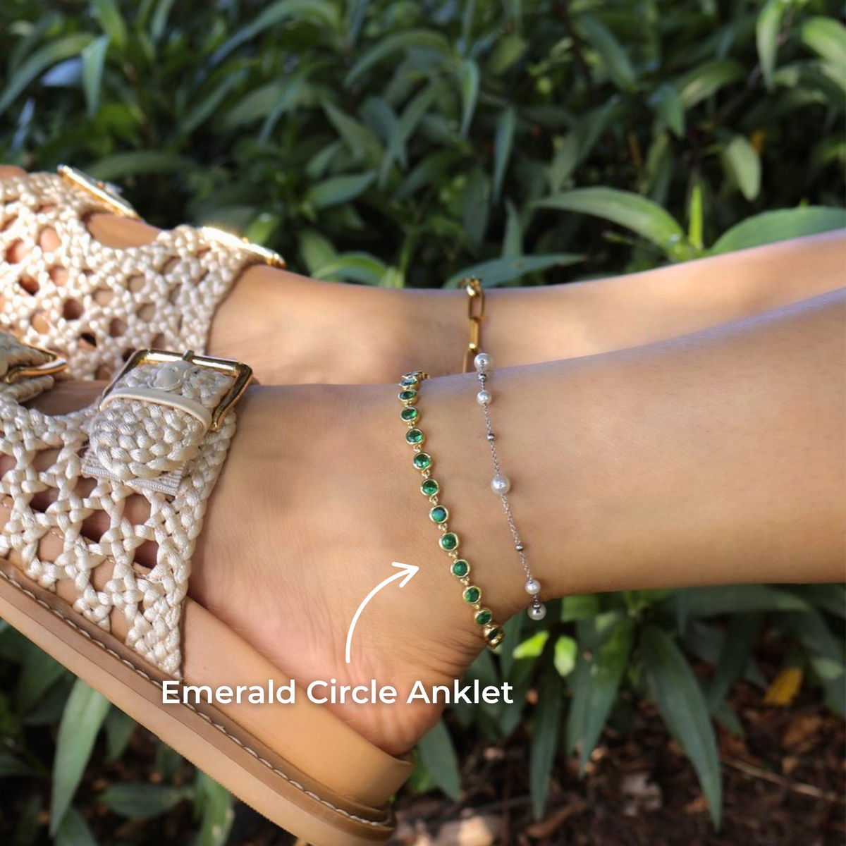 Emerald Green Anklets