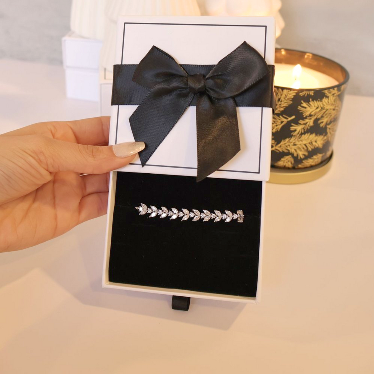 Kiss Me Under the Mistletoe Bracelet