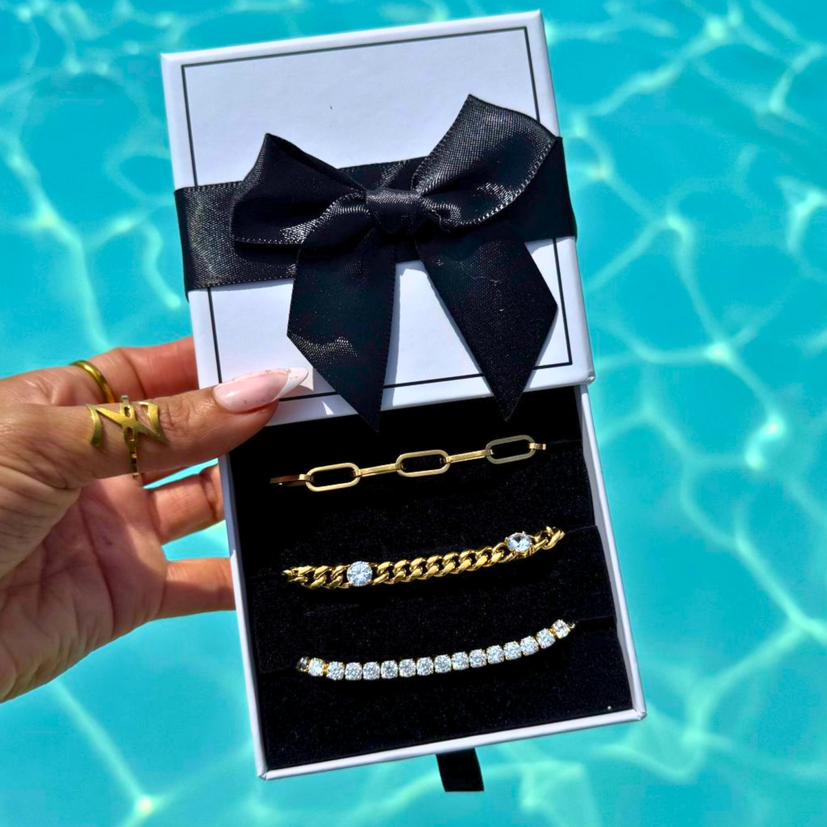 Summer Glow Anklet Trio Set