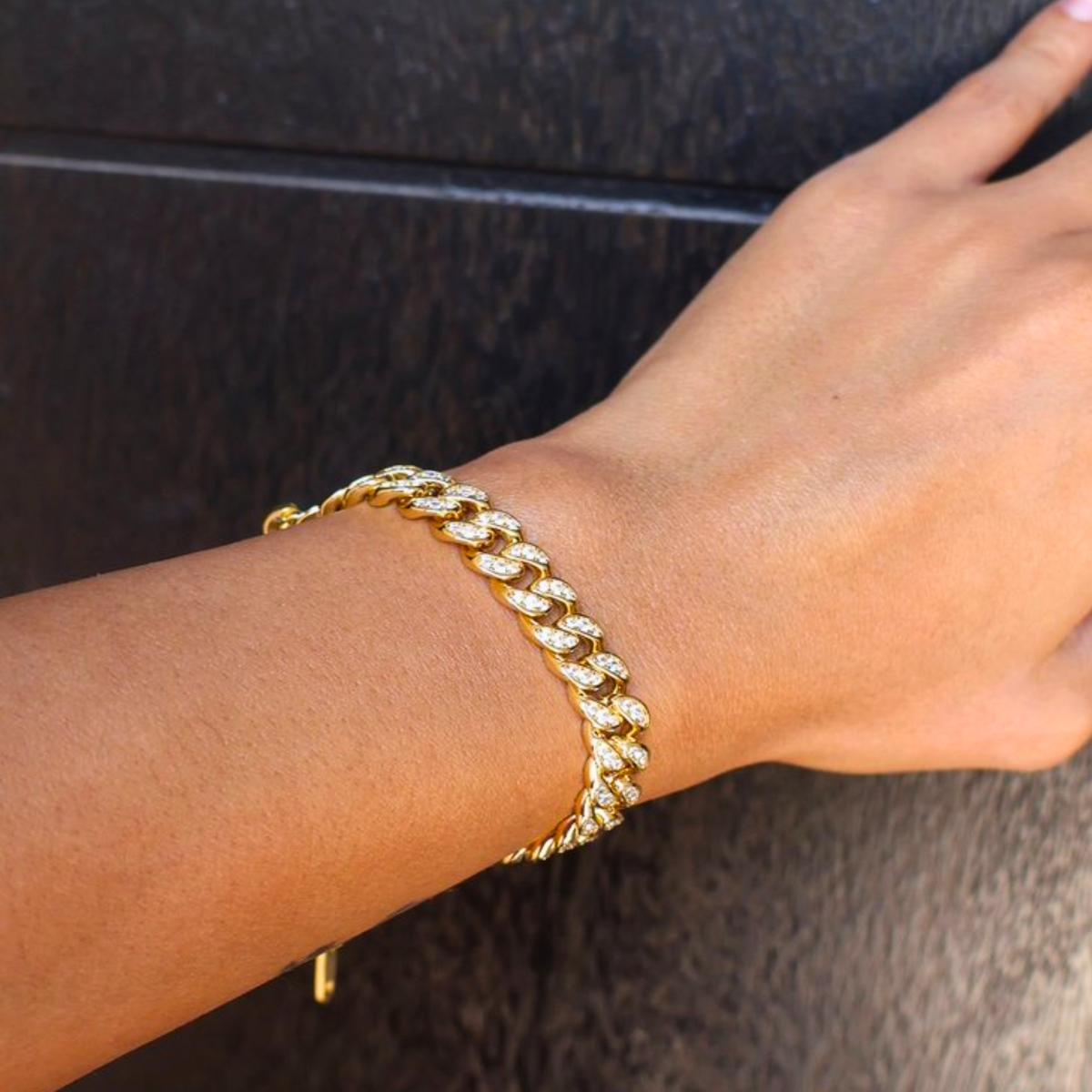 Cuban Link Jeweled Bracelet