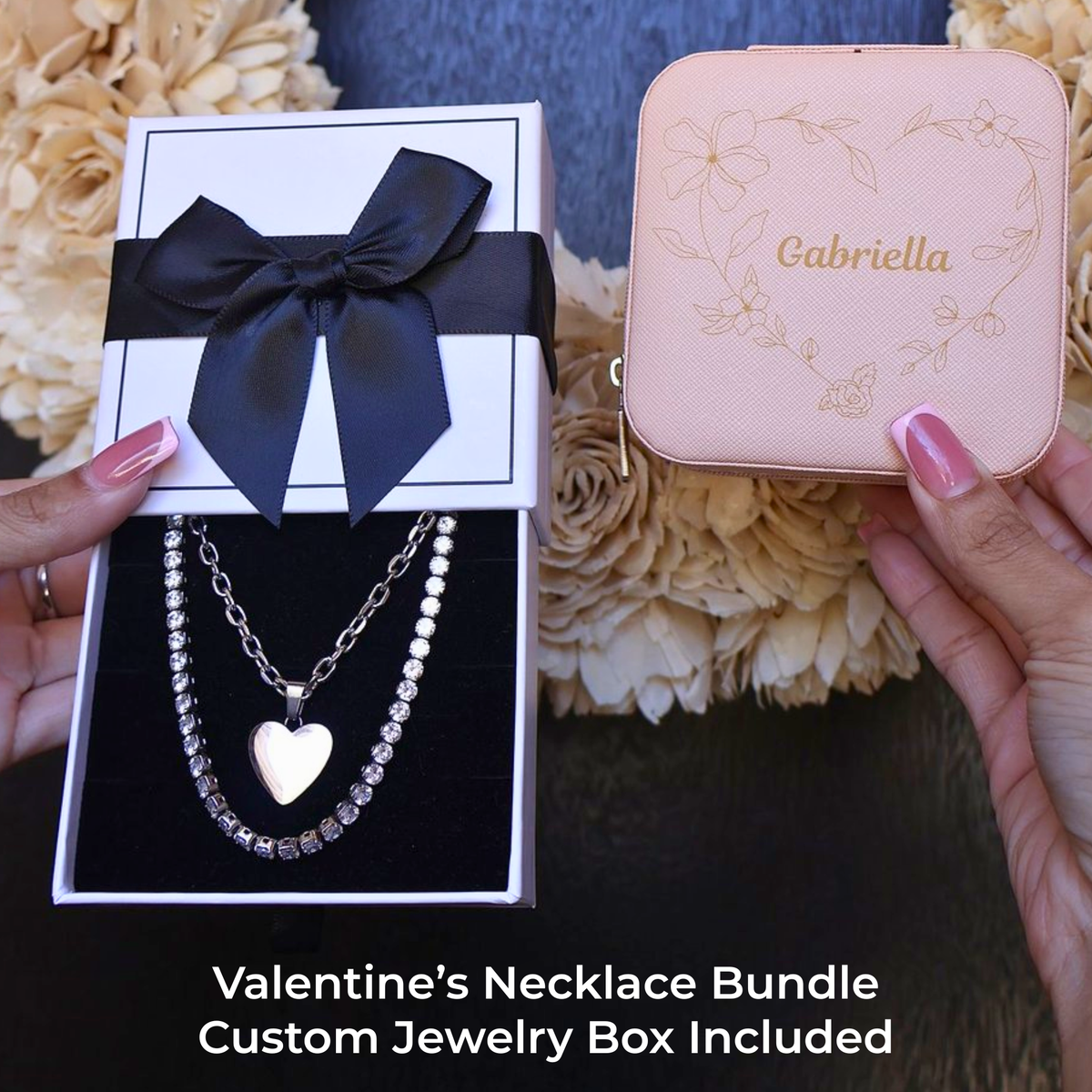 Valentine's Gift Set with Custom Jewelry Box