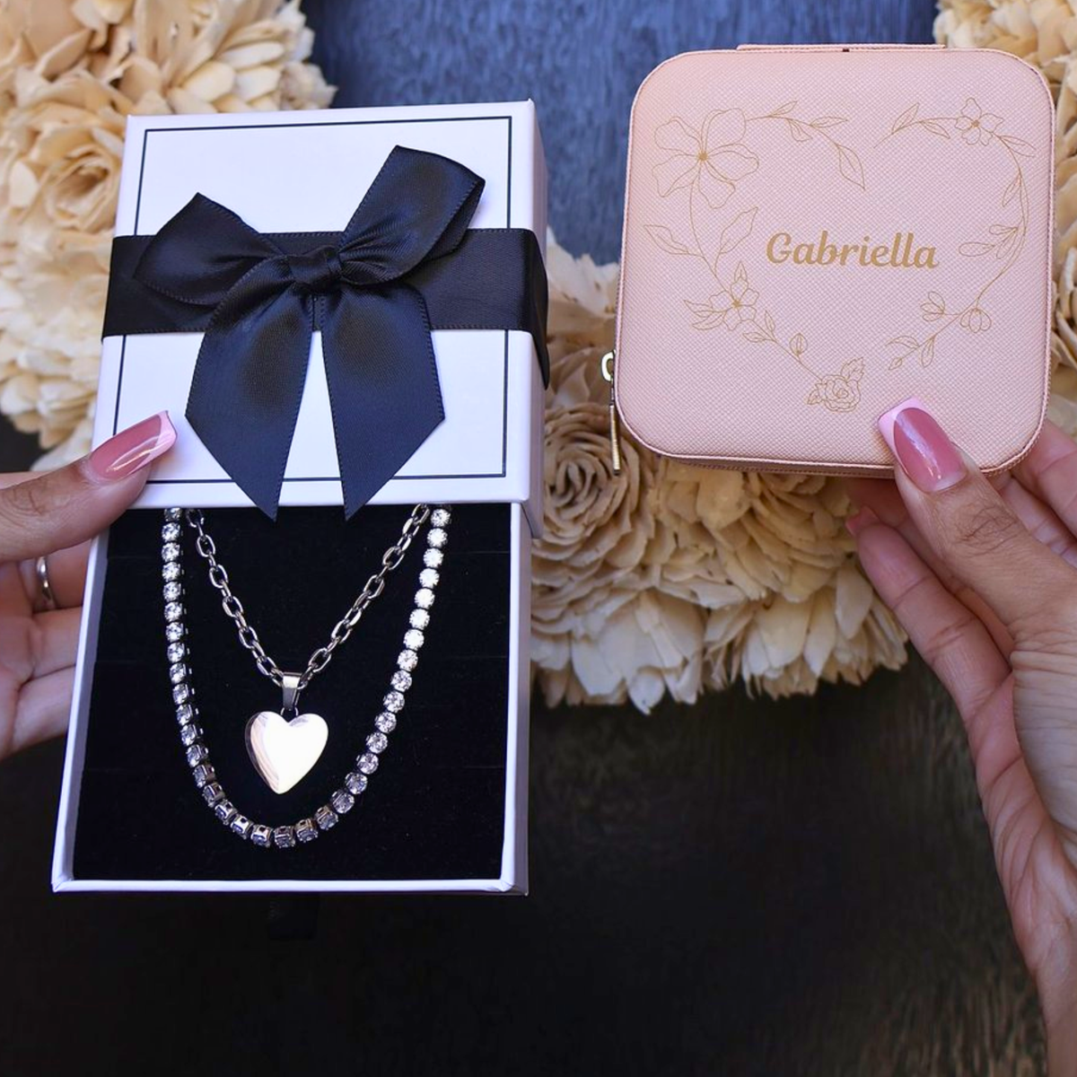 XO Heart Gift Set with Custom Jewelry Box