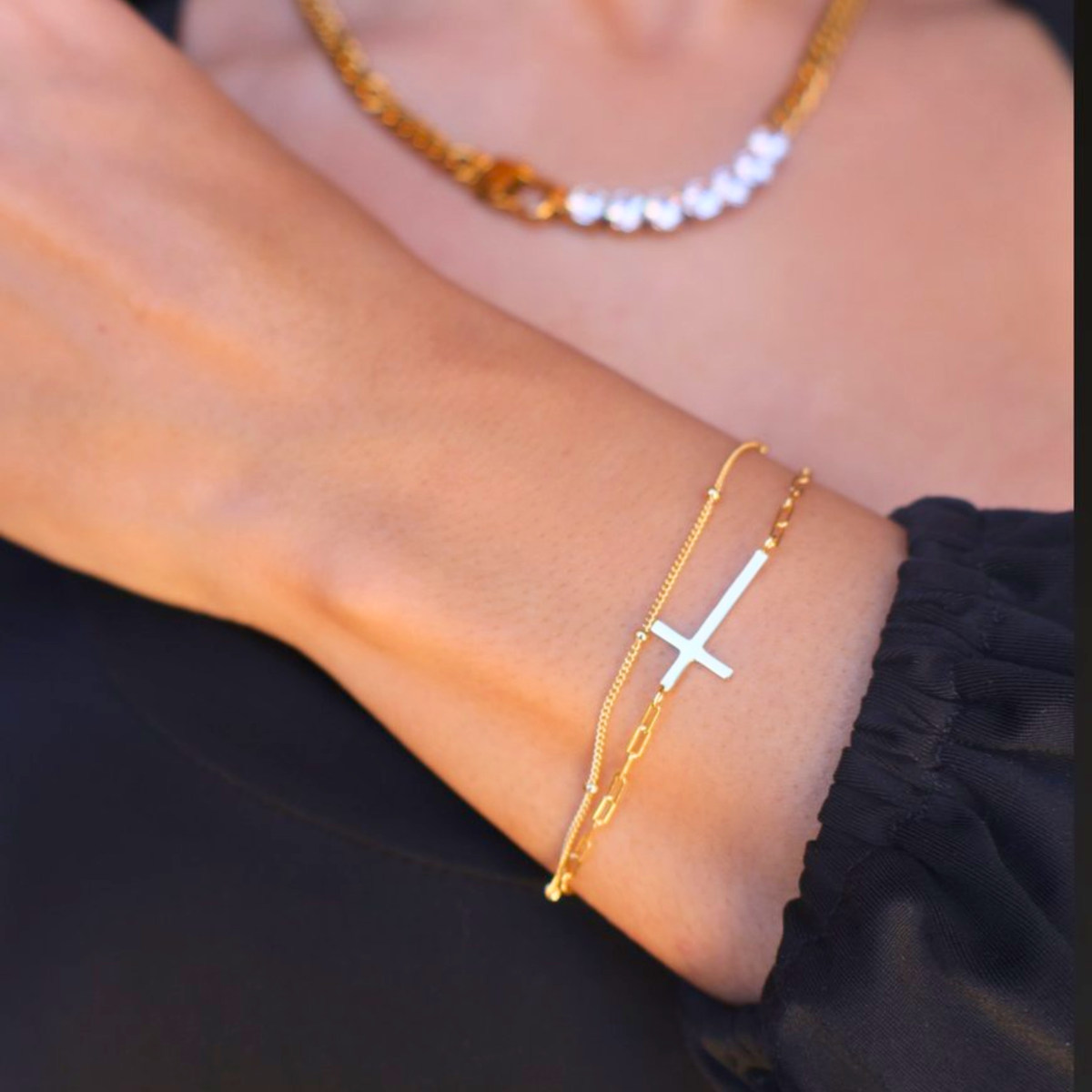Eternity Cross Bracelet