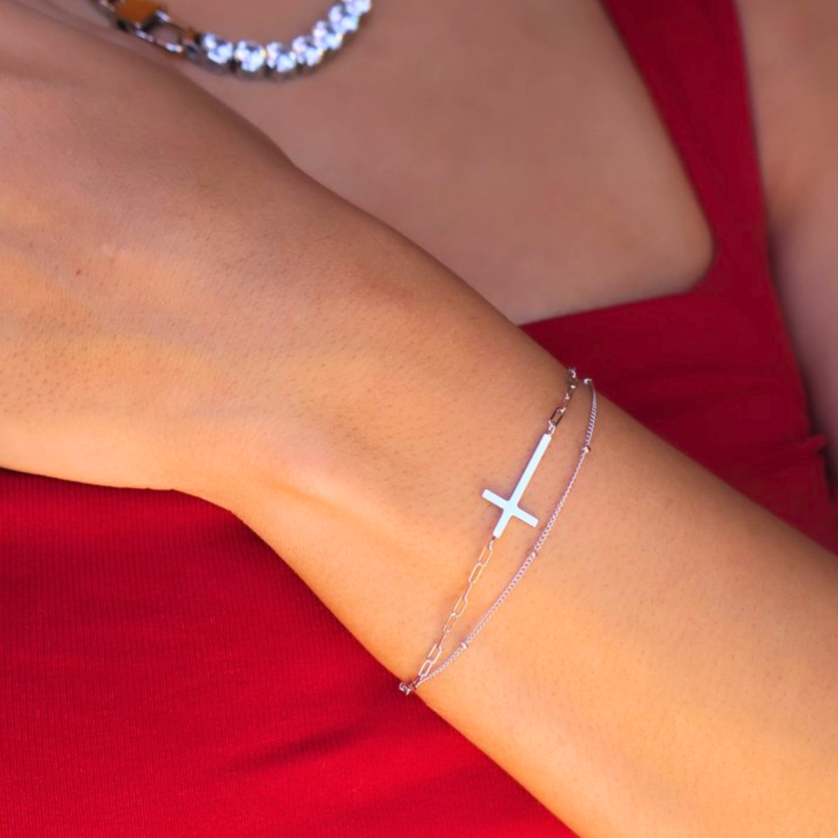 Eternity Cross Bracelet
