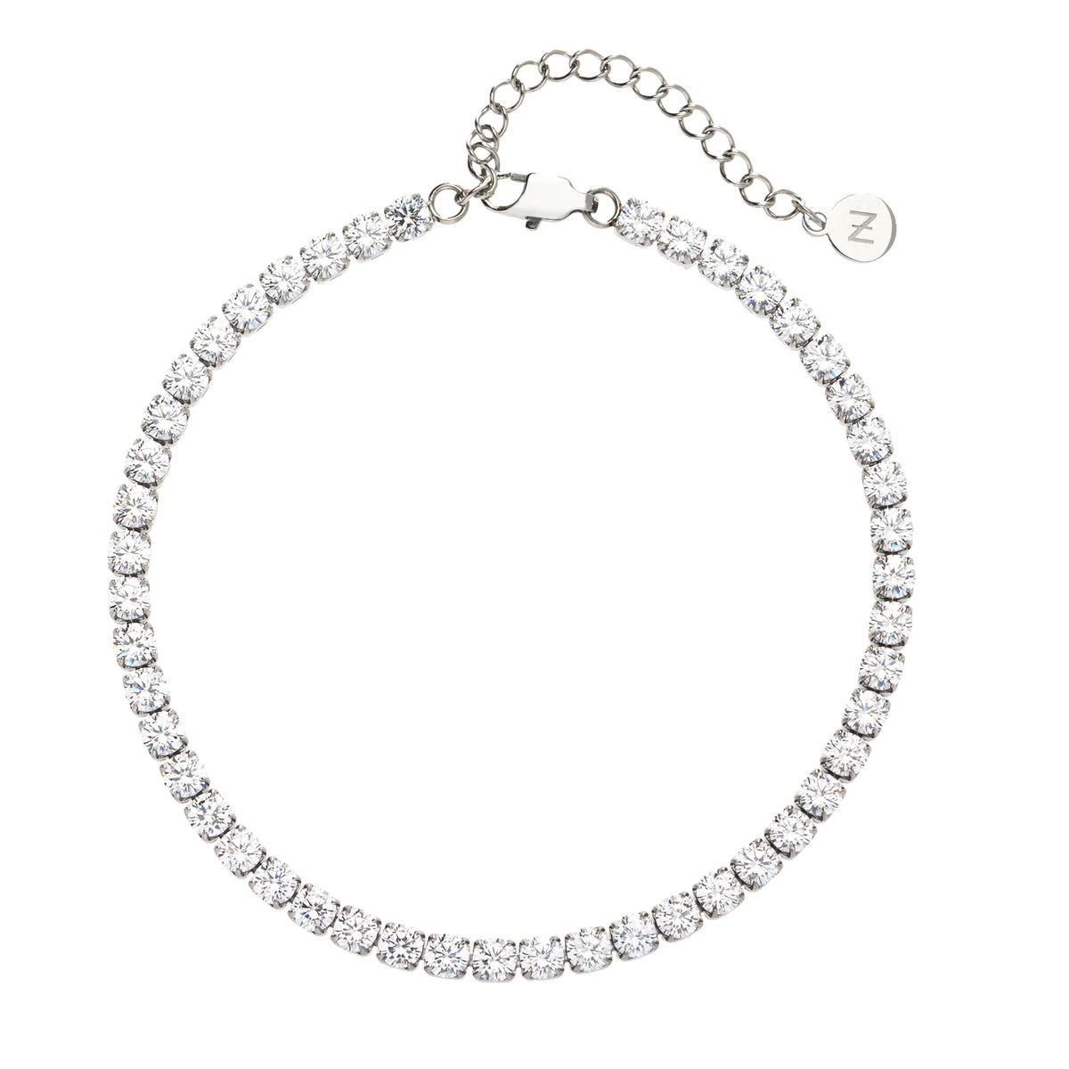 Tennis &amp; Gold Cuban Anklet Set