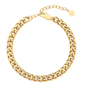 Cuban Link Anklet Gold