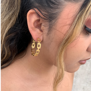 Brianna Hoop Earrings Gold