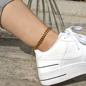 Cuban Link Anklet Gold