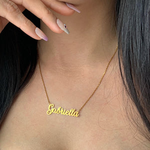 Custom Name Necklace Gold