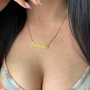 Custom Name Necklace Gold