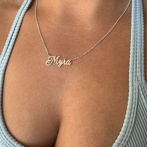 Custom Name Necklace Silver